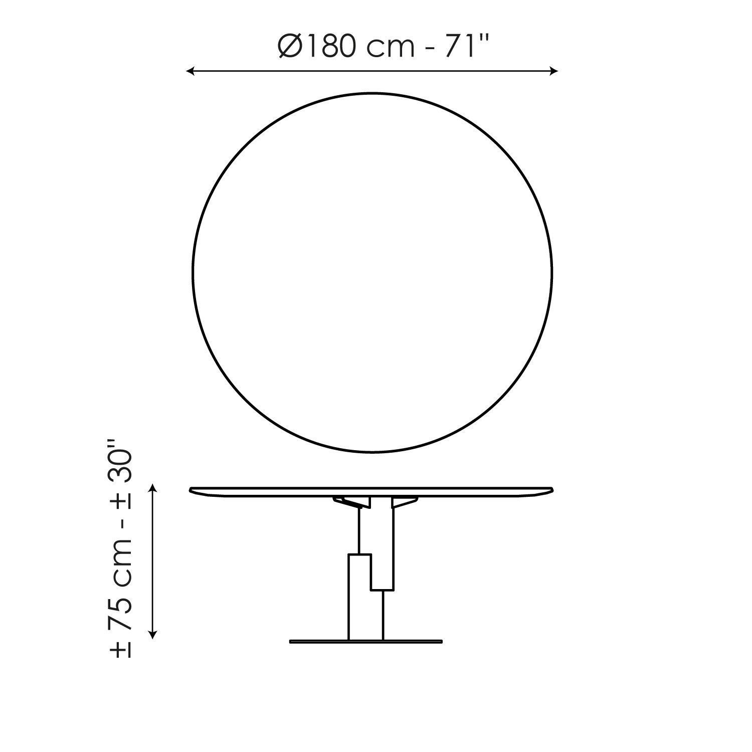 Круглый стол BONALDO прививки ARCH-00014392 - Вид №4