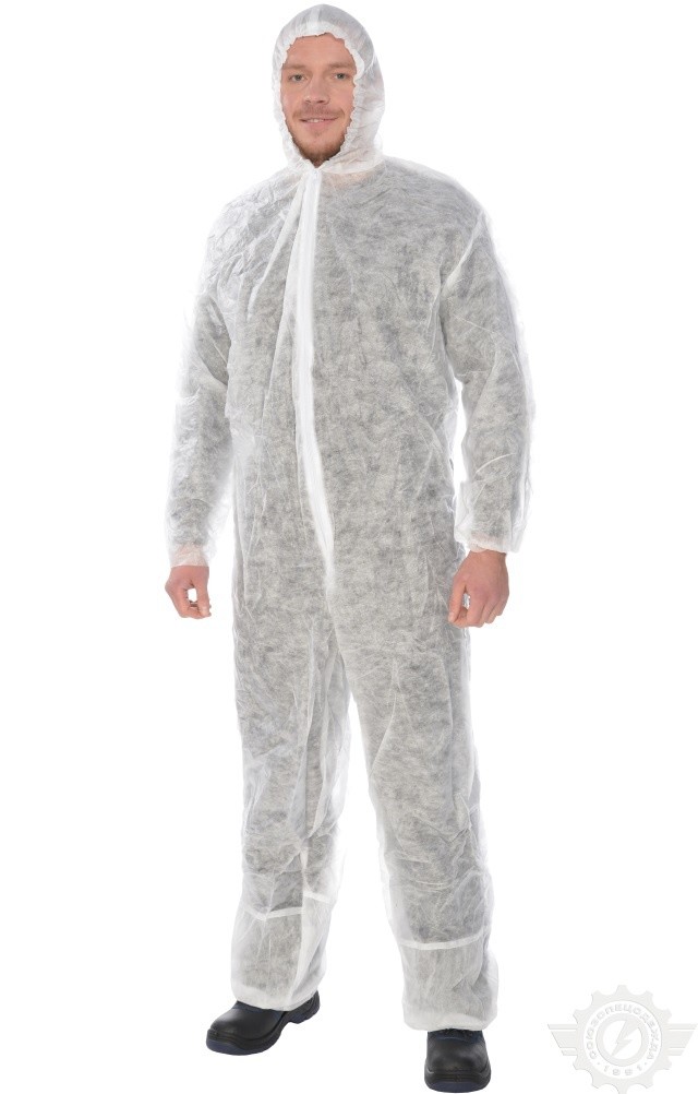 5047368 Комбинезон одноразовый КАСПЕР, 50 гр/м2  Одноразовая одежда размер XXL Спецодежда 