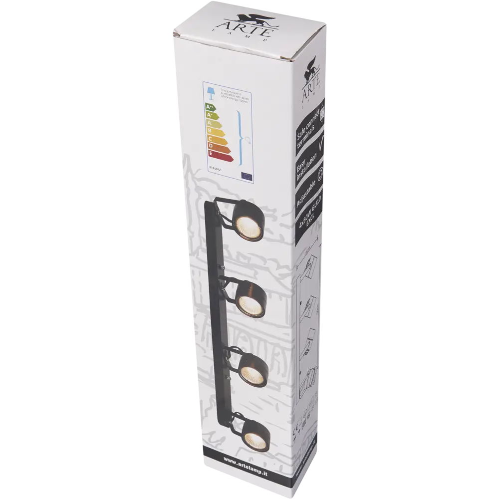 Спот поворотный Lemy 4хGU10х50 Вт металл цвет белый 82035515 STLM-2046006 Arte Lamp  - Вид №5