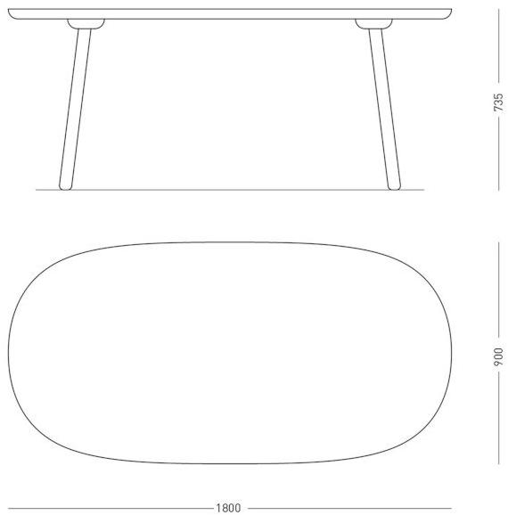 EMKO Овальный обеденный стол из массива дерева Naïve Naive sun-id-1469640 - Вид №5