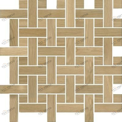 Мозаика и 3D панели из дерева Tarsi Плетёнка 501 Дуб Селект (Гладкая) 351х351 мм 1401100136