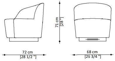 Paolo Castelli Кресло поворотное с подлокотниками Venice Sed.veni.230.nab - Вид №9