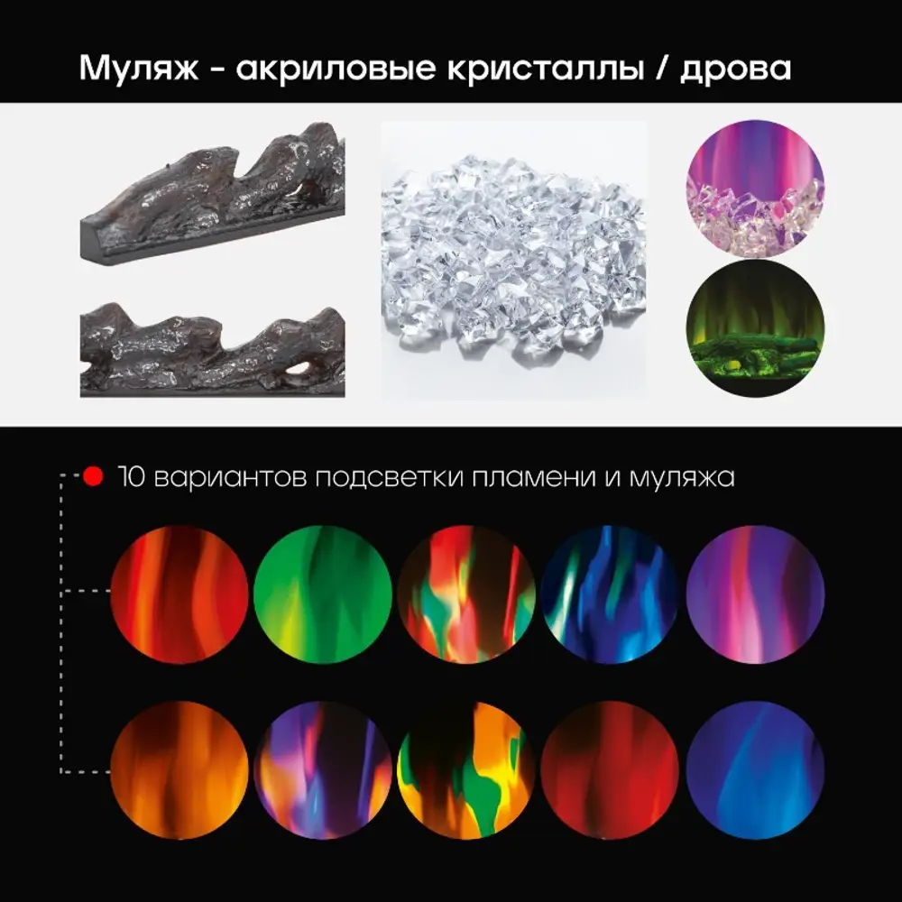 Электрический очаг Realflame Diamond-S 50 ZZ55 1.5 кВт 89231559 STLM-2098838  - Вид №9