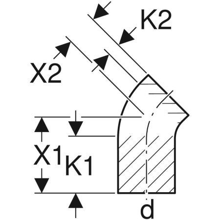 363.055.16.1 Отвод удлиненный Geberit PE Geberit  - Вид №5