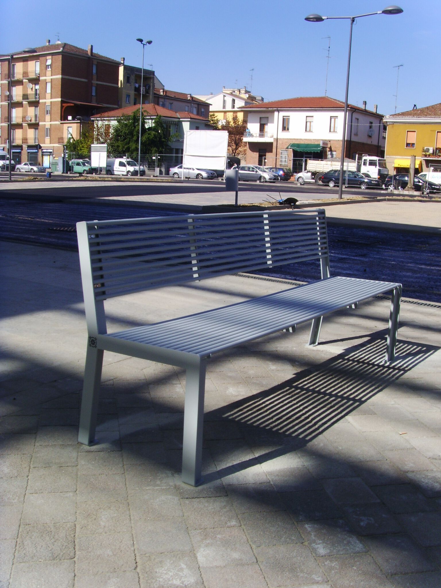 Стальная скамья со спинкой Studio Città парк ARCH-00042199 - Вид №3