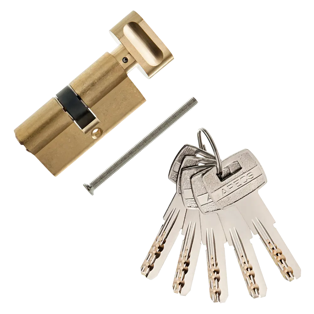 Цилиндр Apecs SM-70(30/40)-G, 30x40 мм, ключ/ключ, цвет золото 82379002 STLM-2082501 ЦИЛИНДР APECS SM-70(30/40)-G КЛЮЧ-КЛЮЧ - Вид №1