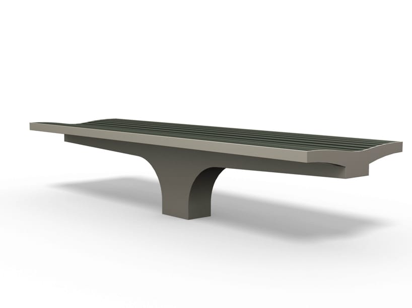 Скамейка из нержавеющей стали и ПЭТ без спинки BENKERT BANKE Comfony ARCH-00129737 - Вид №2