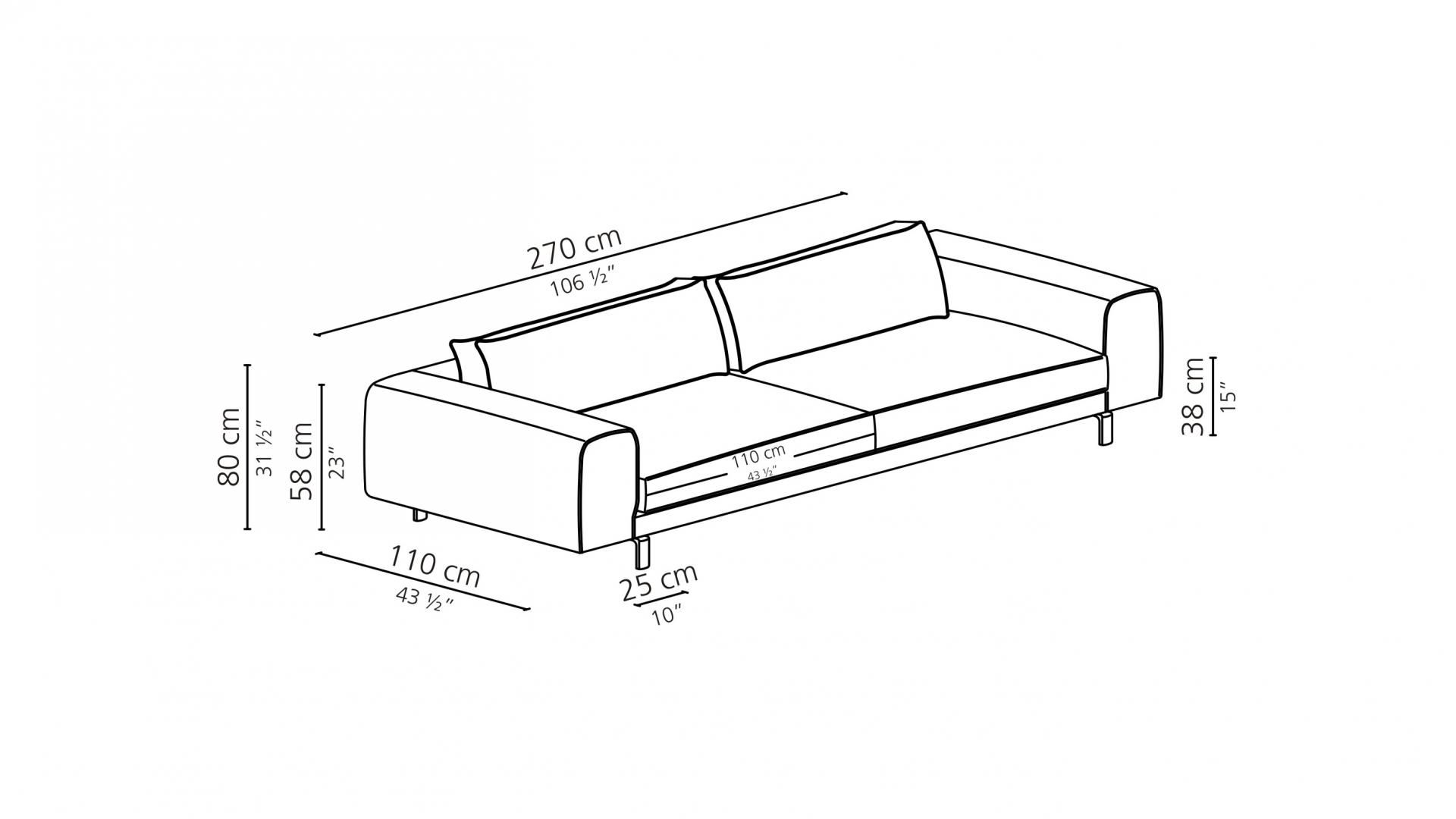 3-местный съемный тканевый диван Casamilano HAMPTON/FBC ARCH-00063012 - Вид №3