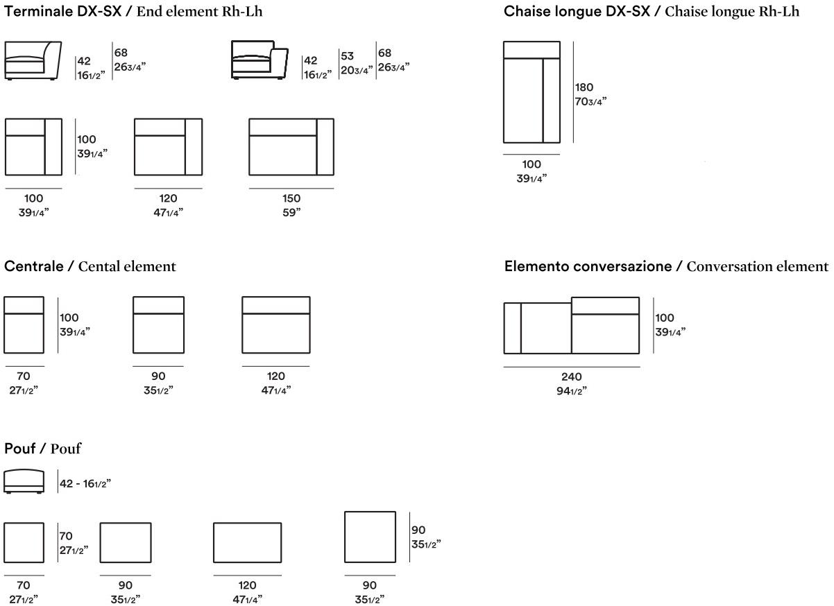 JESSE Модульный угловой диван в коже 4-х местный Pashà Pasha sun-id-1377524 - Вид №2