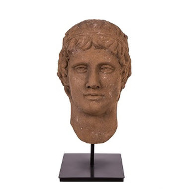 Статуэтка декоративная коричневая Roman Head PUSHA PUSHA 062724 Коричневый  - Вид №1