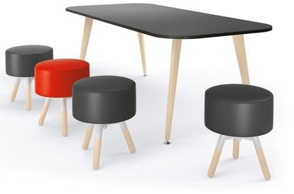 Sesta Низкий табурет с тканевой обивкой Blog Bg-006 - Вид №2