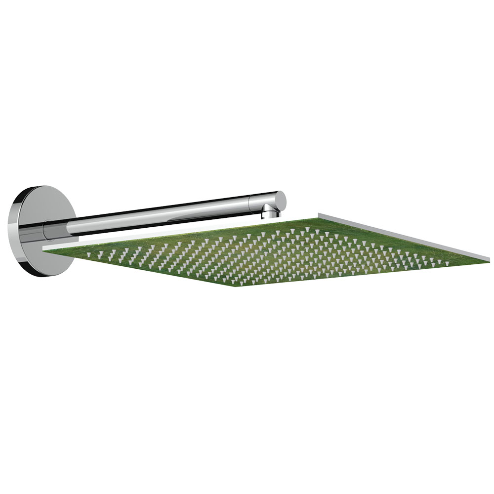 Graffio Квадратная лейка душа 400 × 400 мм с круглым держателем 400 мм. SK844  - Вид №1