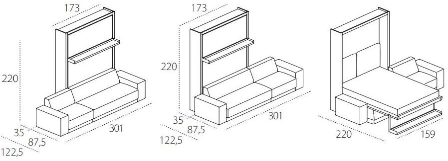 CLEI Диван-трансформер из ткани на 4 места Oslo sun-id-1363431 - Вид №11