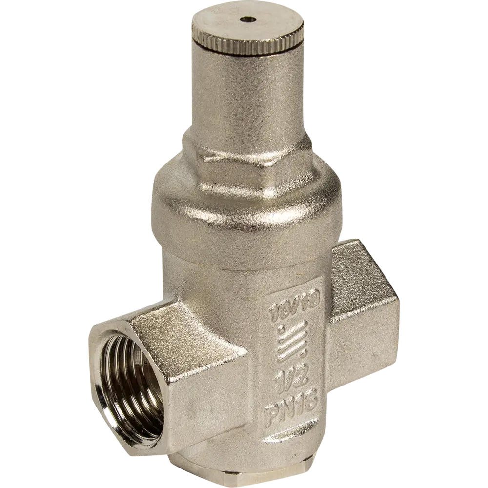 Редуктор давления Valtec поршневой 1/2", никелированная латунь VT.087.N.0445 12519440 STLM-2051836 
