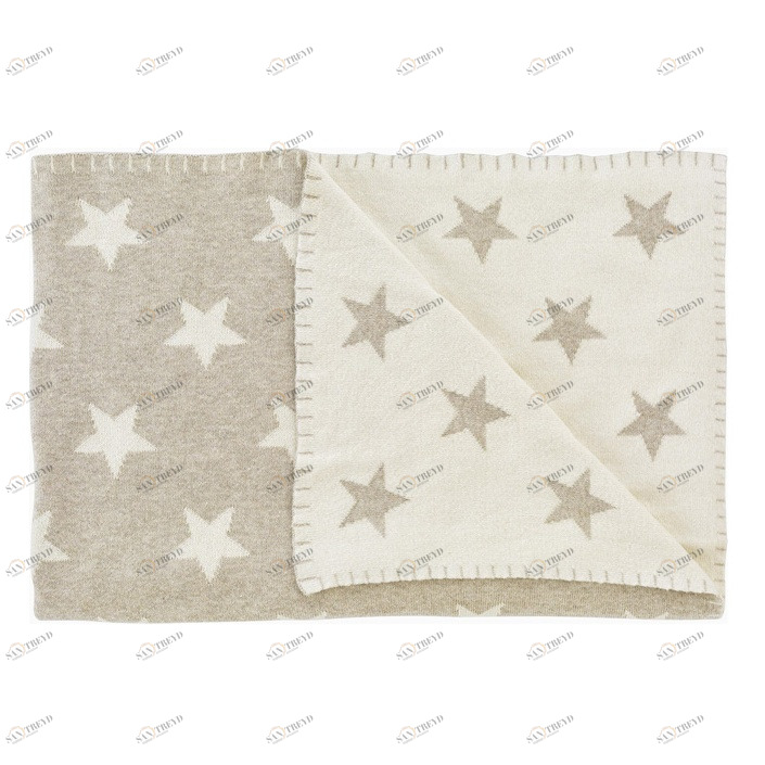 Плед детский хлопковый 95х120 см бежевый Big Star SCHARDT  00-3880135 Бежевый Santreyd 