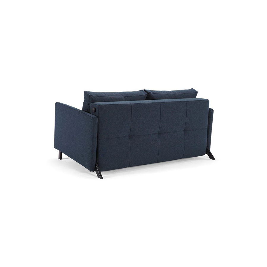 Диван Cubed 140 с подушками, подлокотниками Rests и черными ножками, синий Innovation Living CUBEDS4 - Вид №5