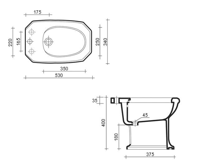 Напольное керамическое биде BLEU PROVENCE ARCH-00030168 - Вид №2
