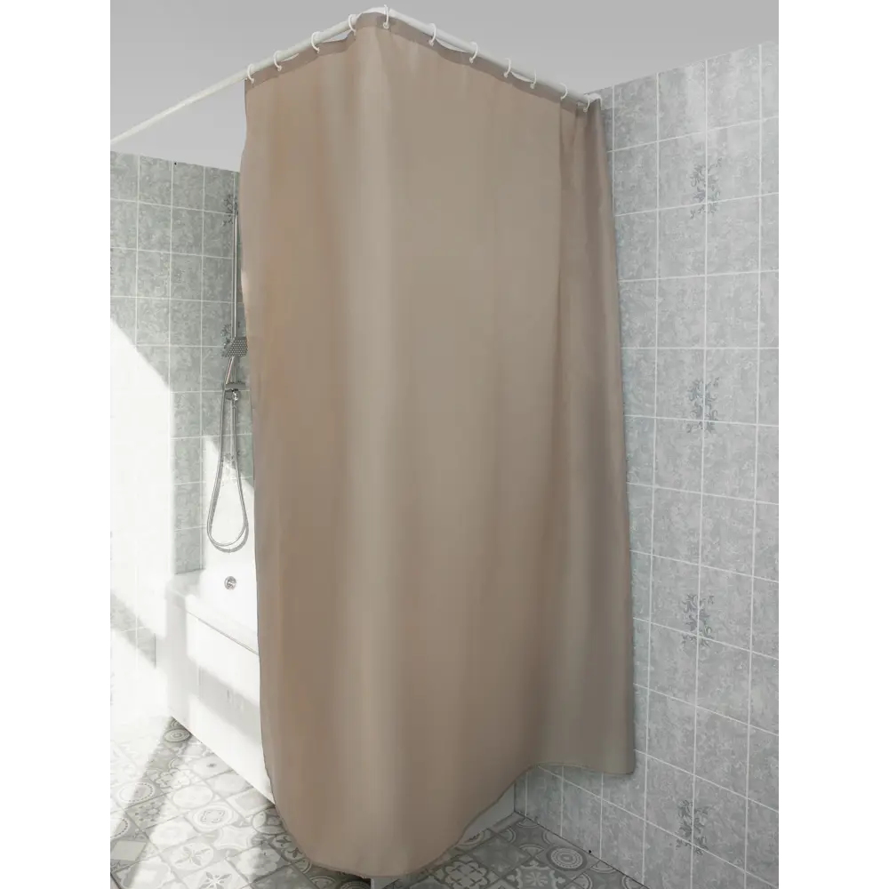 Штора для ванной Primanova Premium 180x200 см полиэстер цвет капучино 85586124 STLM-2185148  - Вид №5