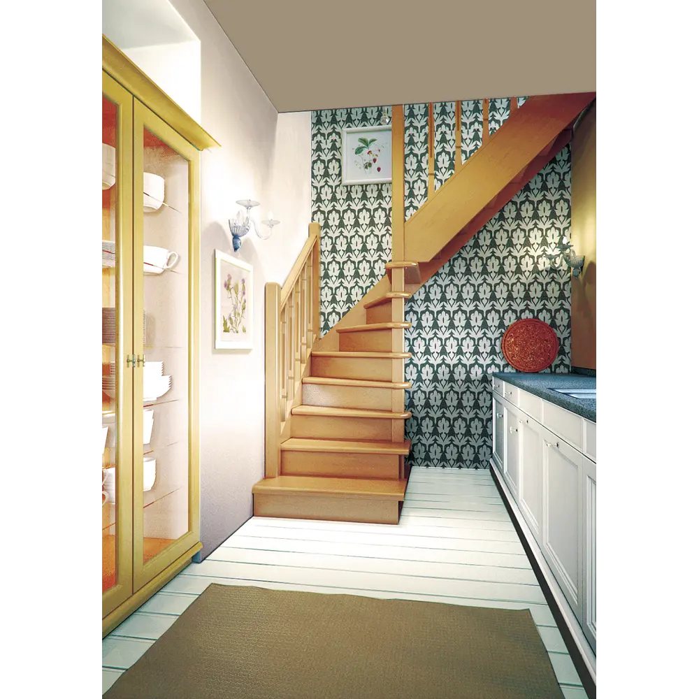 Лестница поворотная 90° ЛЕС-02 универсальная ЛЕСЕНКА STLM-2085175 - Вид №1