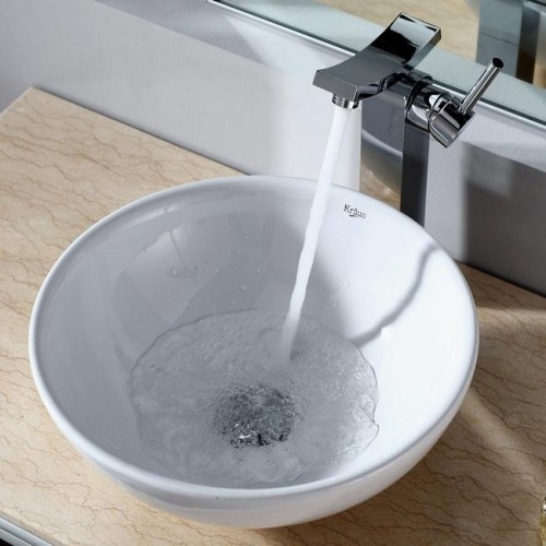 KCV141-KEF14300CH Накладная раковина на столешницу  прямоугольная Krausru  - Вид №8