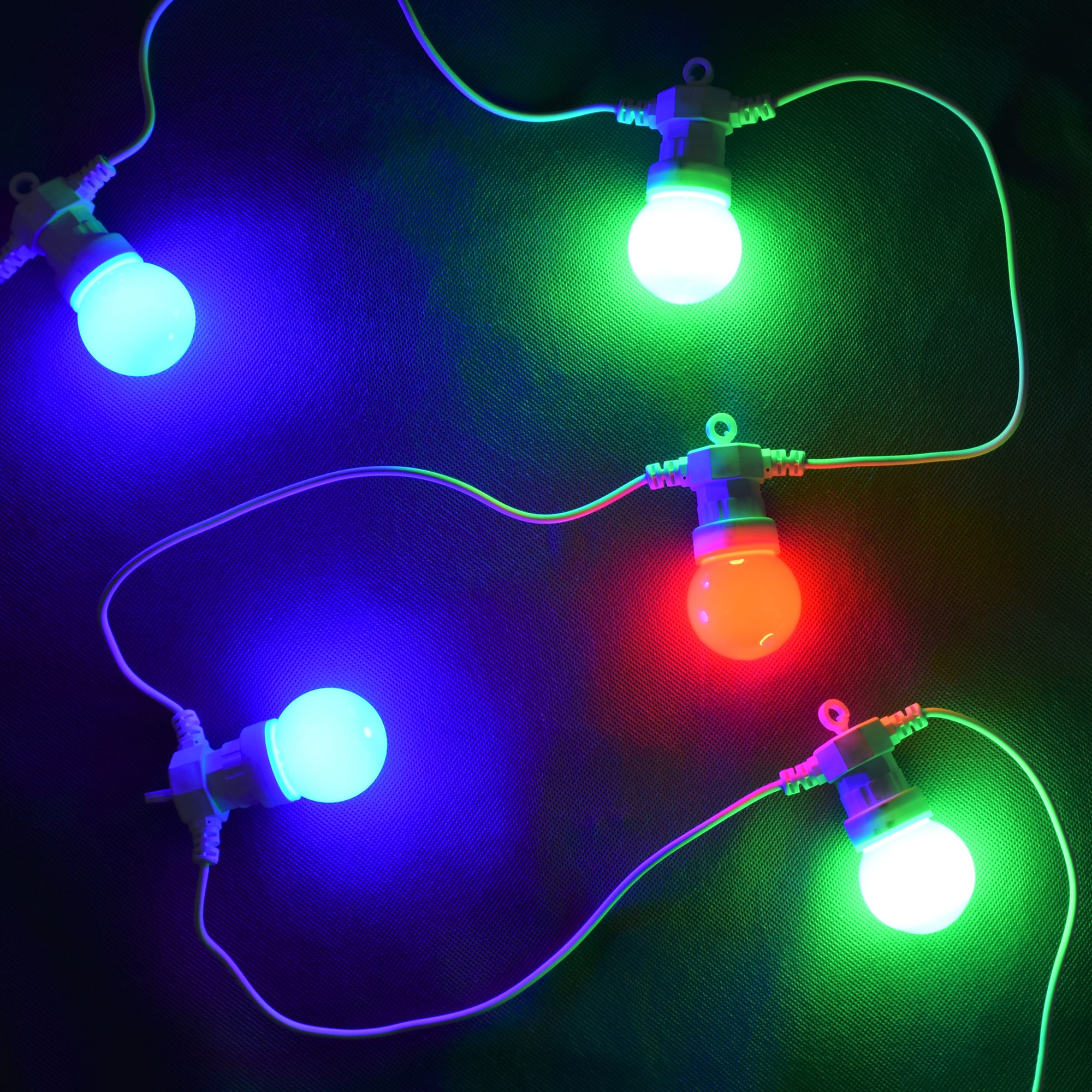 82341997 Электрогирлянда наружная нить «Лампочки» 2.4 м 6 LED мультисвет Santreyd 