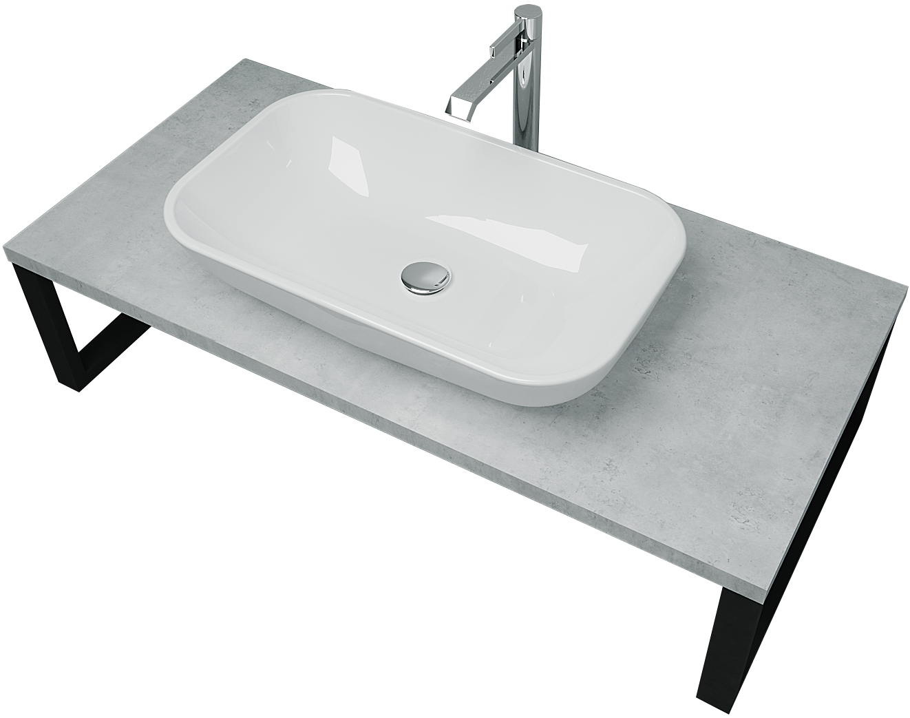 У85841 Столешница GRUNGE LOFT 100 Бетон светлый 1 Marka GRUNGE LOFT 