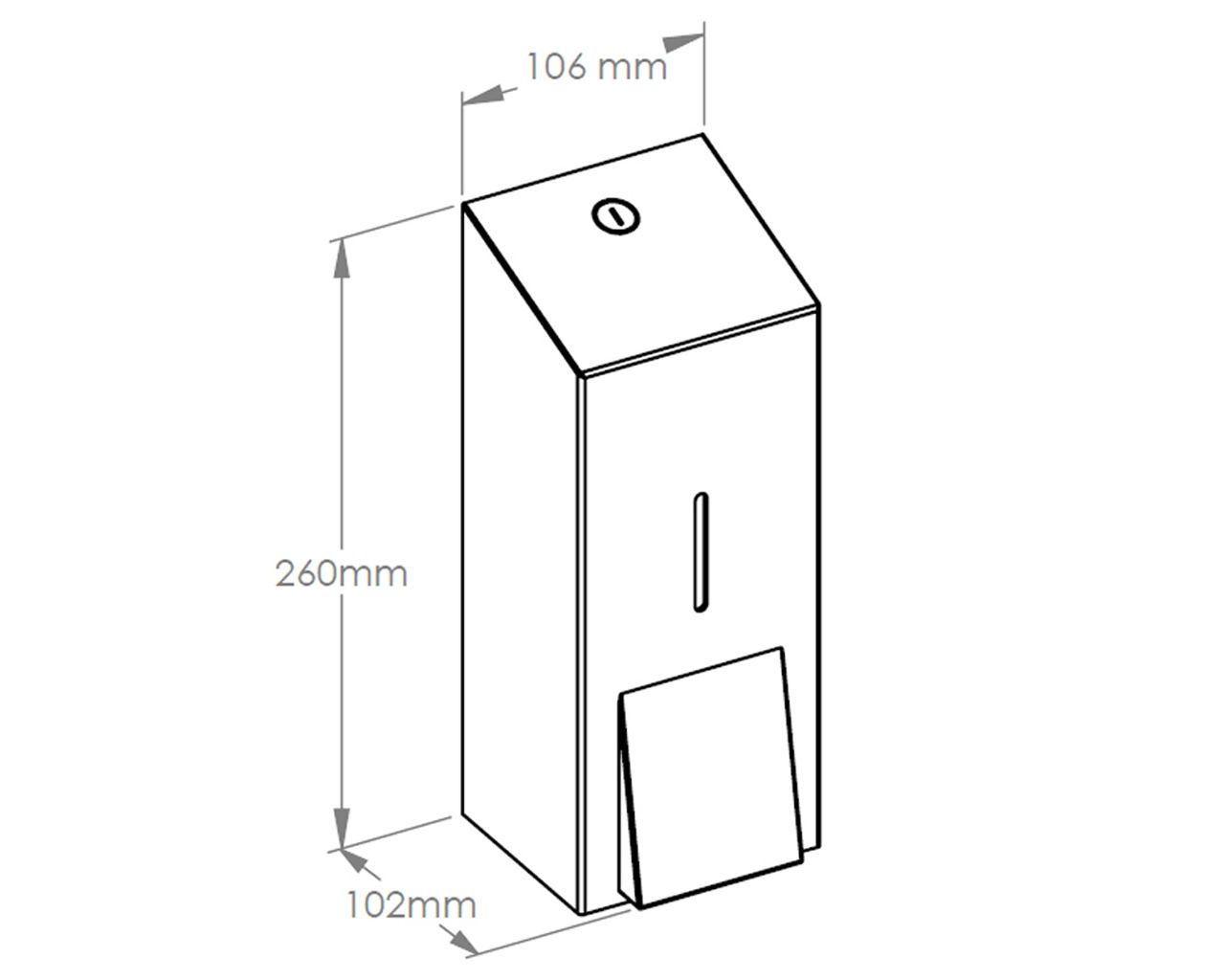 DSP406 Дозатор дезинфицирующий спрей STELLA, емкость картриджа 1000 мл, полированная сталь Merida  - Вид №1