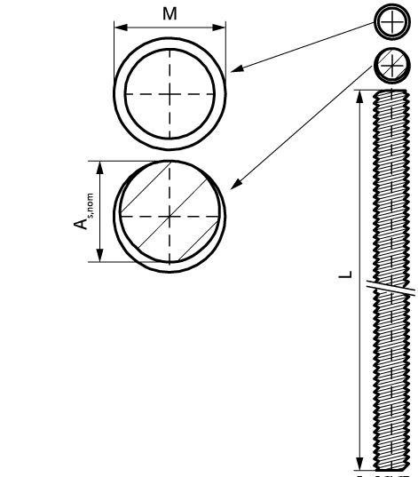 6303208 BIS Шпильки резьбовые монтаж на профиле, подпятниках и т.д. walraven  - Вид №1