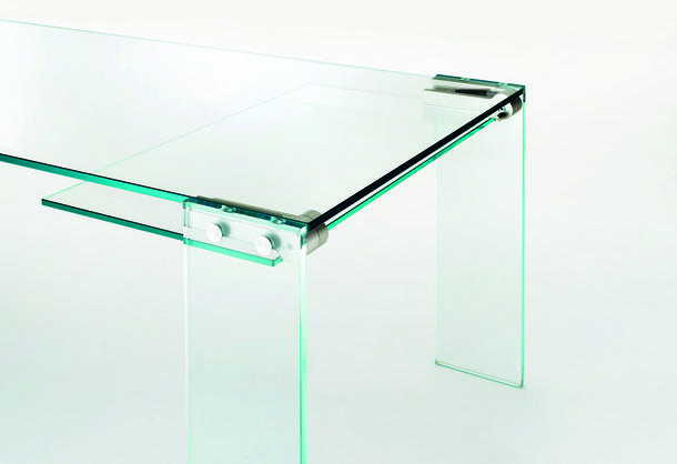 Glas Italia Выдвижной прямоугольный хрустальный стол sun-id-1376882 - Вид №1