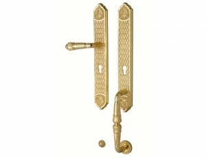 0J3007.85Y.30 Комплект входной двери с замочной скважиной европрофиль 85мм Античная латунь