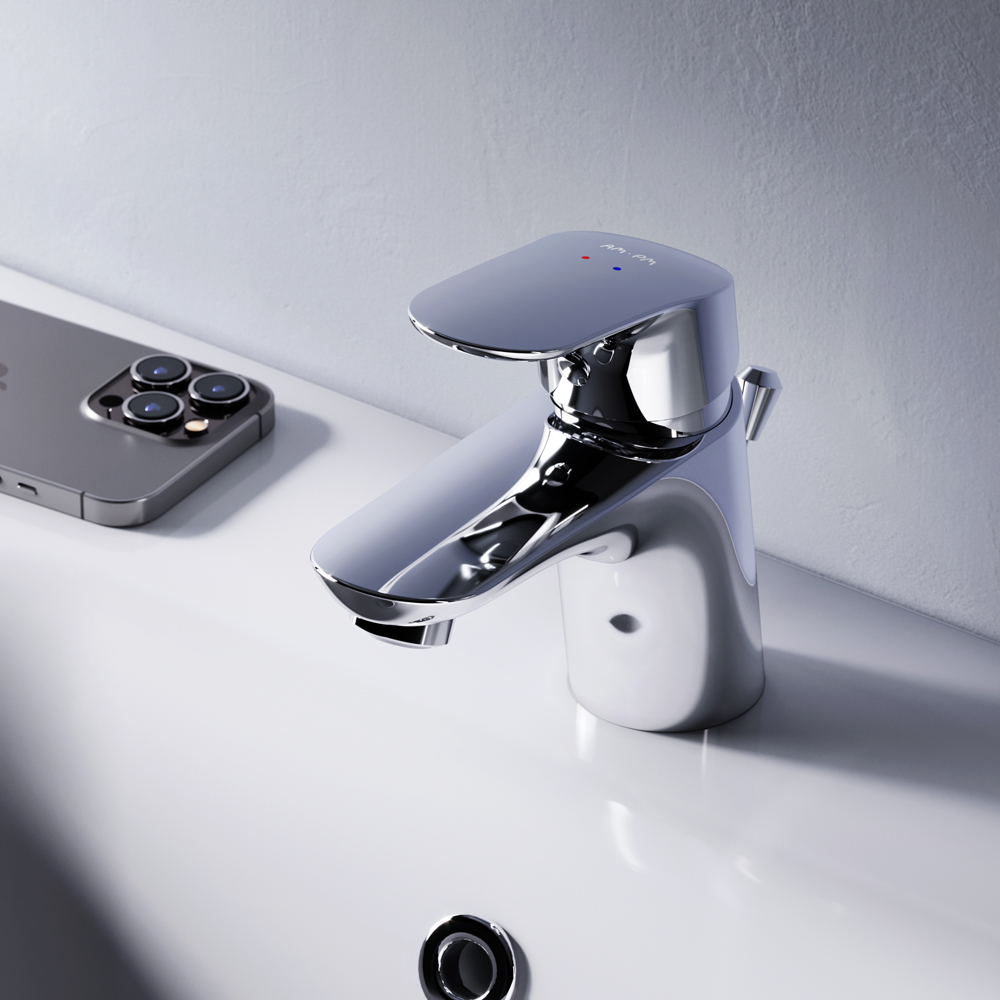 F8082116 смеситель для умывальника с донным клапаном излив 105 мм хром шт AM.PM Like