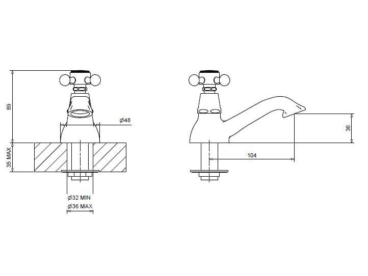 Смеситель для раковины из хромированной латуни Bugnatese Lady ARCH-00151889 - Вид №2