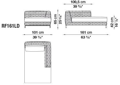 B&B Italia Outdoor Диван с шезлонгом Ray outdoor sun-id-1380308 - Вид №3
