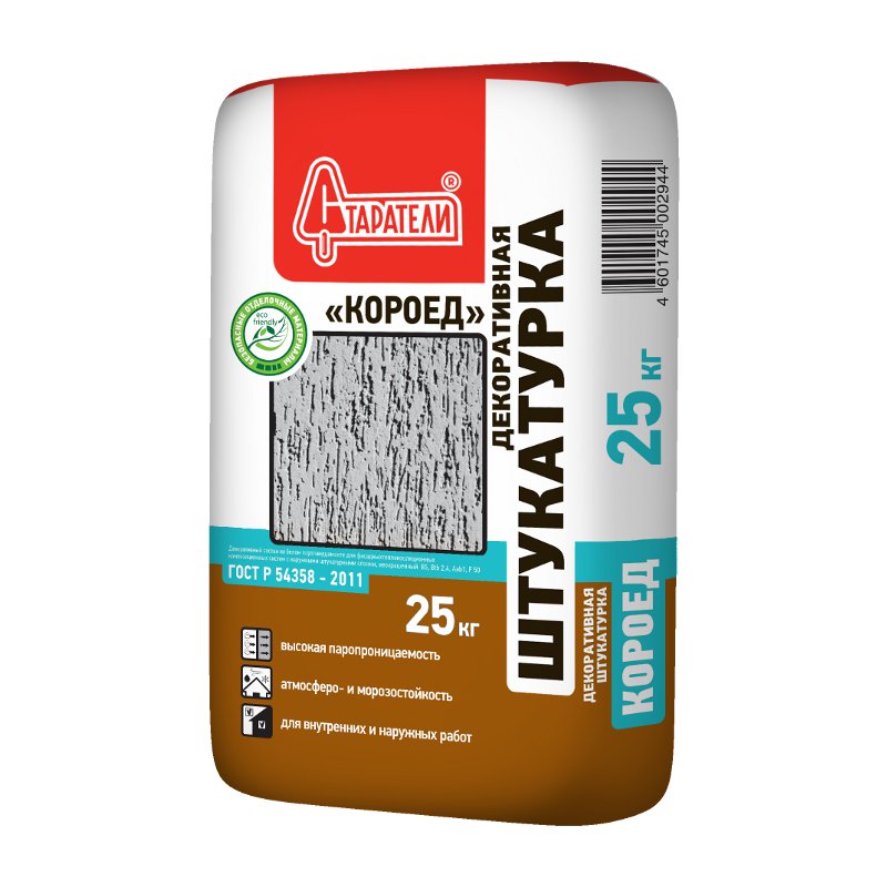 Декоративная штукатурка Старатели Короед-Декор 2мм 25кг 3594 - Вид №1