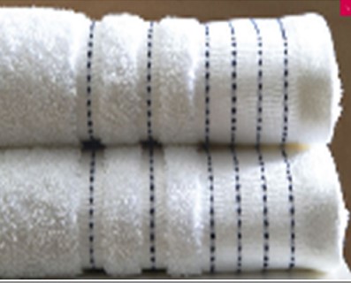 SIR_B_55 Полотенце SIR белый с декоративной строчкой 55/110 хлопок 600гр/м3 Blanc des Vosges Santreyd 