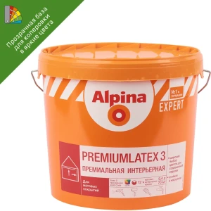 Краска для колеровки для стен и потолков Alpina Expert Premiumlatex 3 прозрачная база C 9.4 л