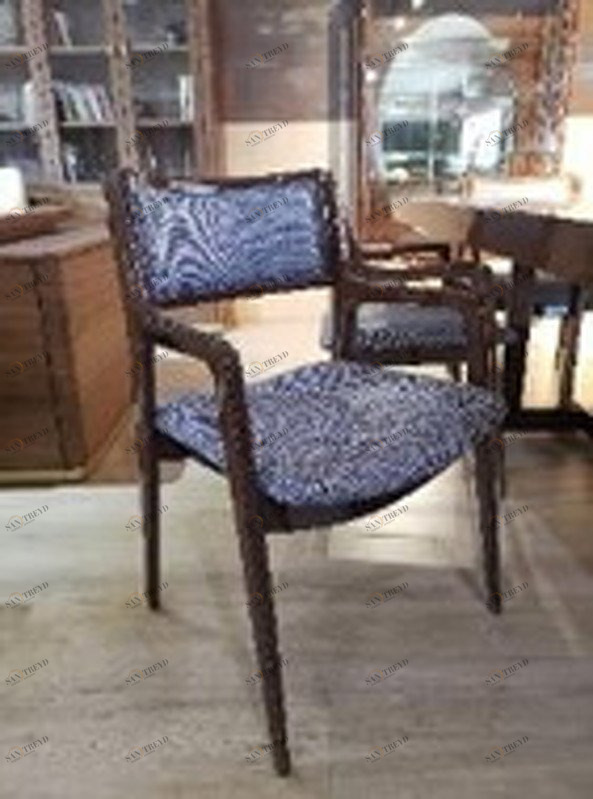 Стул с деревянными подлокотниками синий Tables and Chairs HURTADO TABLES AND CHAIRS 00-3981510 Синий 