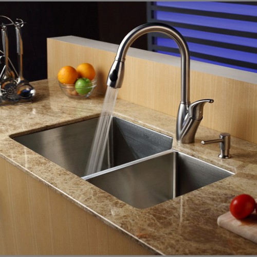 KHU123-32-KPF2121-SD20 Накладная раковина на столешницу  прямоугольная Krausru  - Вид №4