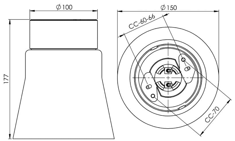 Потолочный светильник из ледяного стекла Ifö Electric Open ARCH-00126939 - Вид №2