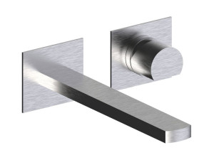 Настенный смеситель для раковины из нержавеющей стали с 2 отверстиями