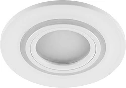 Светильник потолочный встраиваемый с белой матовой подсветкой 10 см хром Feron 29711 FERON ДИЗАЙНЕРСКИЕ 00-3955461 Белый