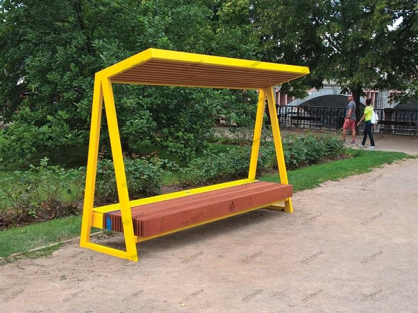 mmcité1 Скамейка из стали и дерева Woody sun-id-1447296