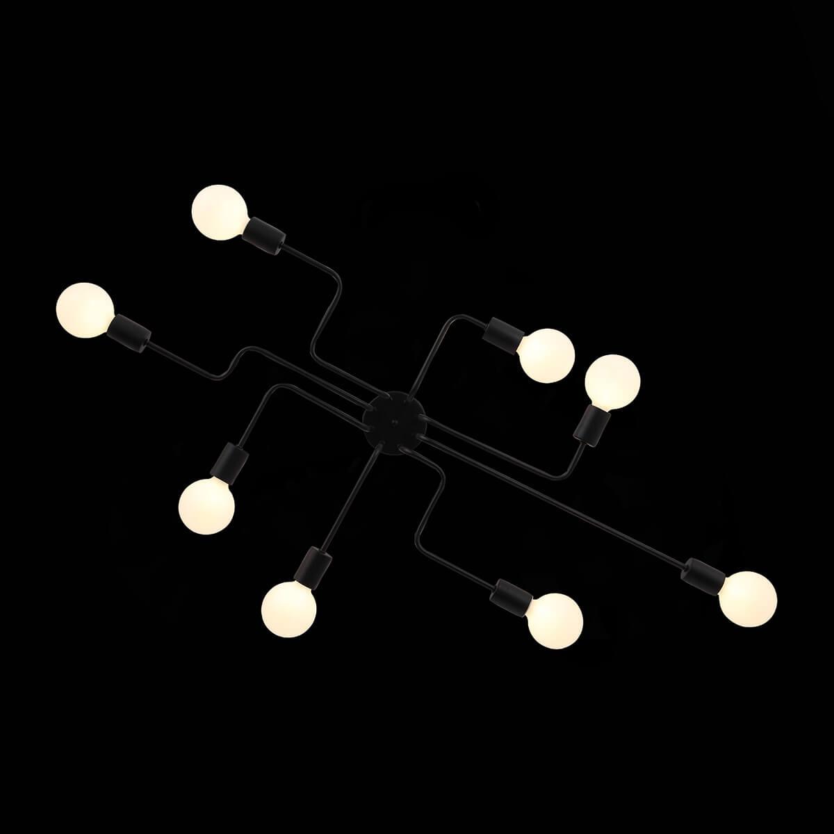 Люстра черная потолочная 8 ламп ST Luce Ano SL419.442.08 ST LUCE ДИЗАЙНЕРСКИЕ, ANO 00-3833807 Черный  - Вид №1