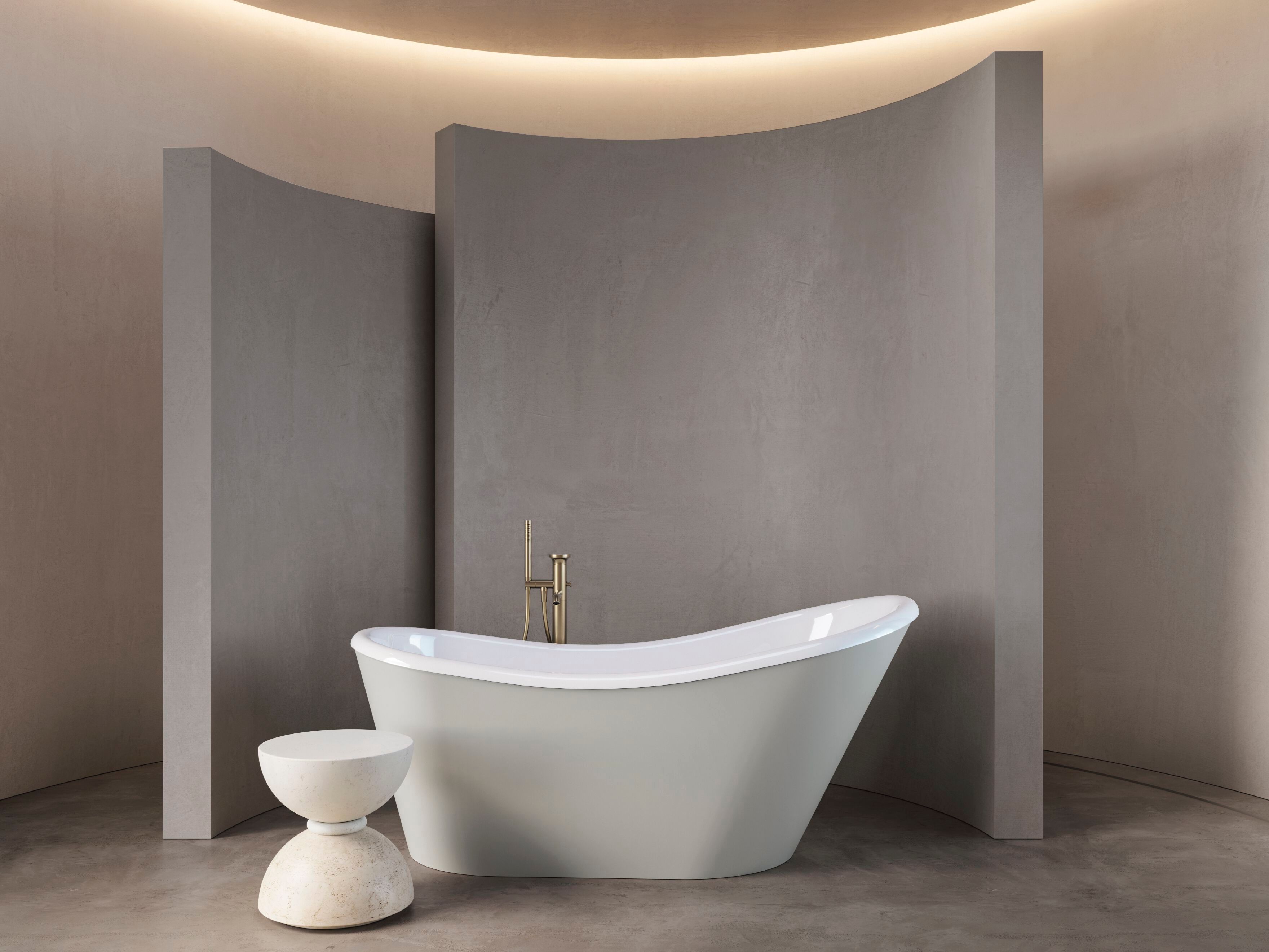 Овальная ванна в центре комнаты Gruppo Treesse мебель для ванной комнаты-отдельно стоящие ванны ARCH-00022463 - Вид №1