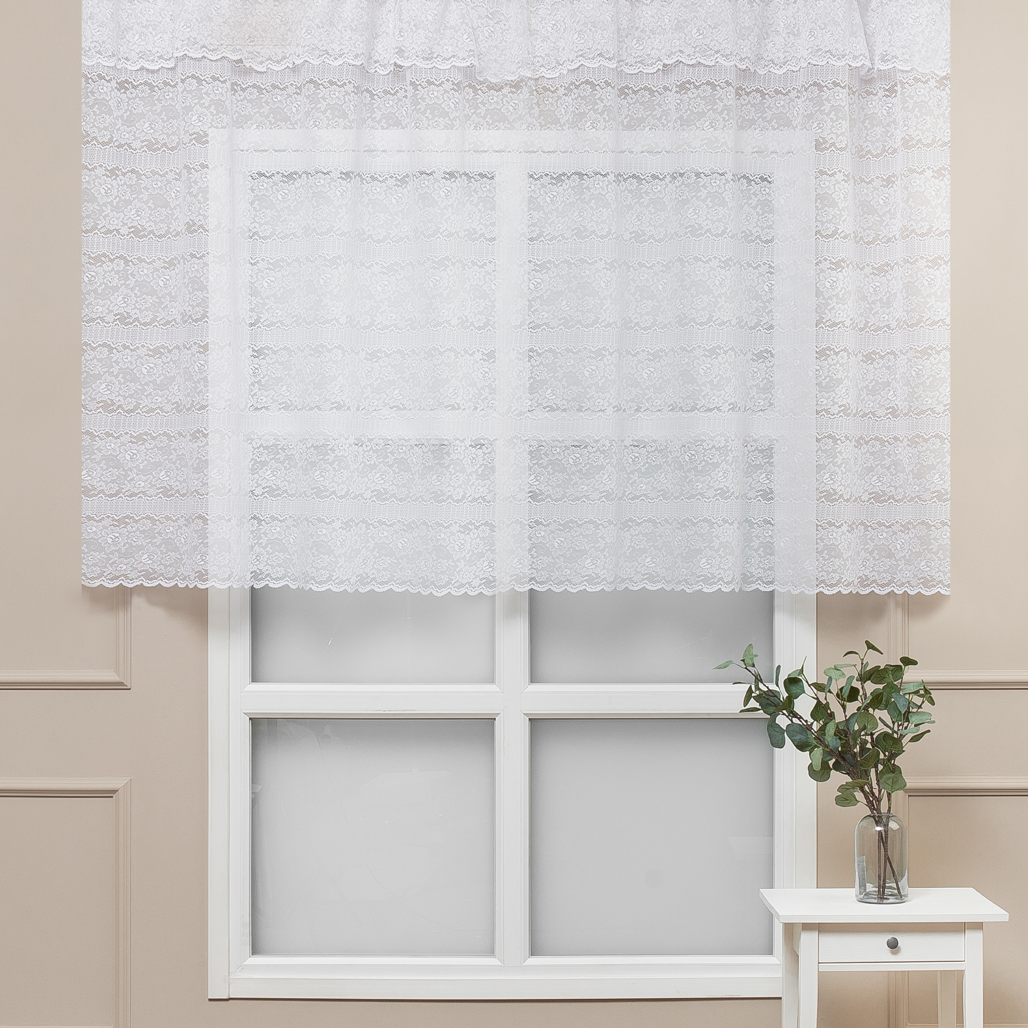 Тюль жаккард 'Розочки' белый 150 см TEX REPUBLIC 85486198 STLM-0063104 - Вид №5