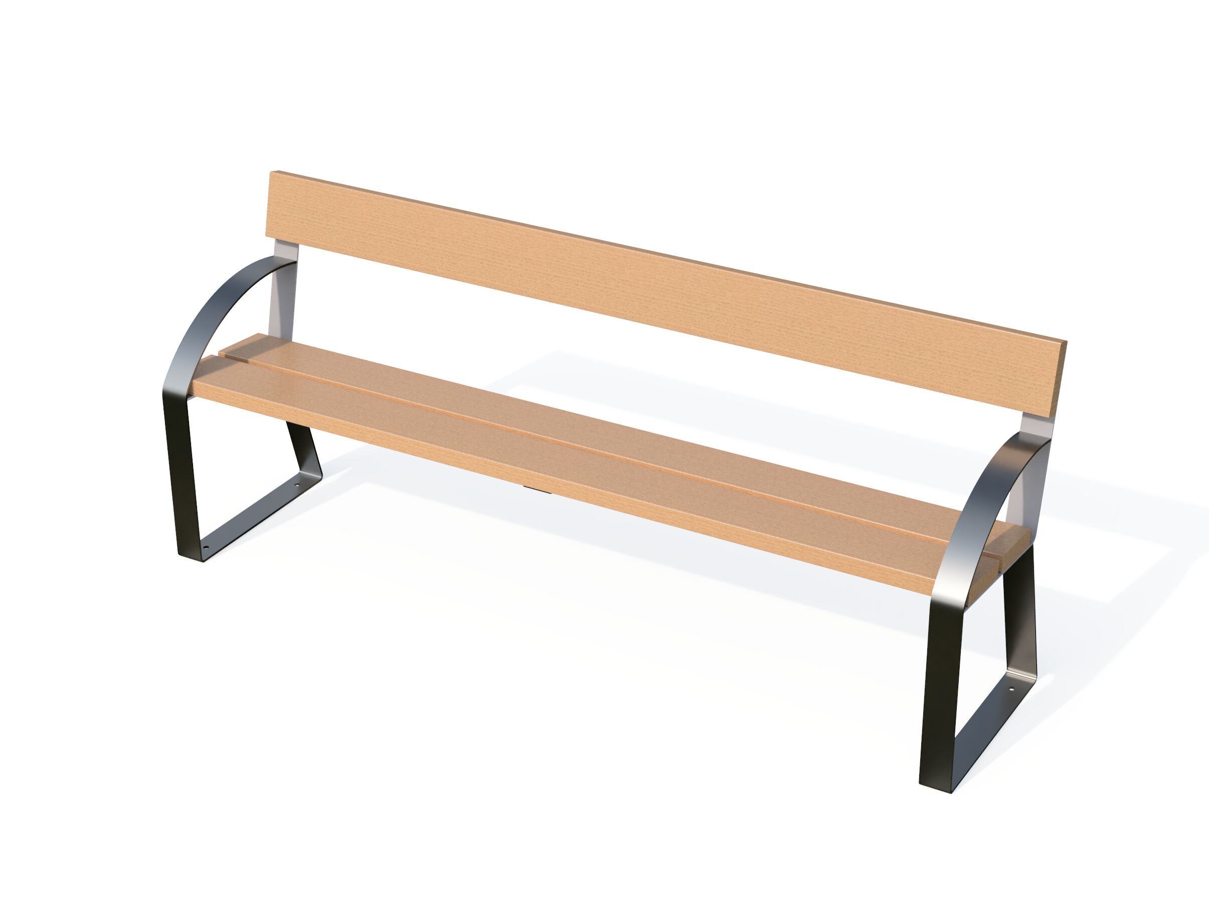 Деревянная скамья со спинкой Studio Città TECNO ARCH-00022430