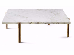 Мраморный квадратный низкий журнальный столик