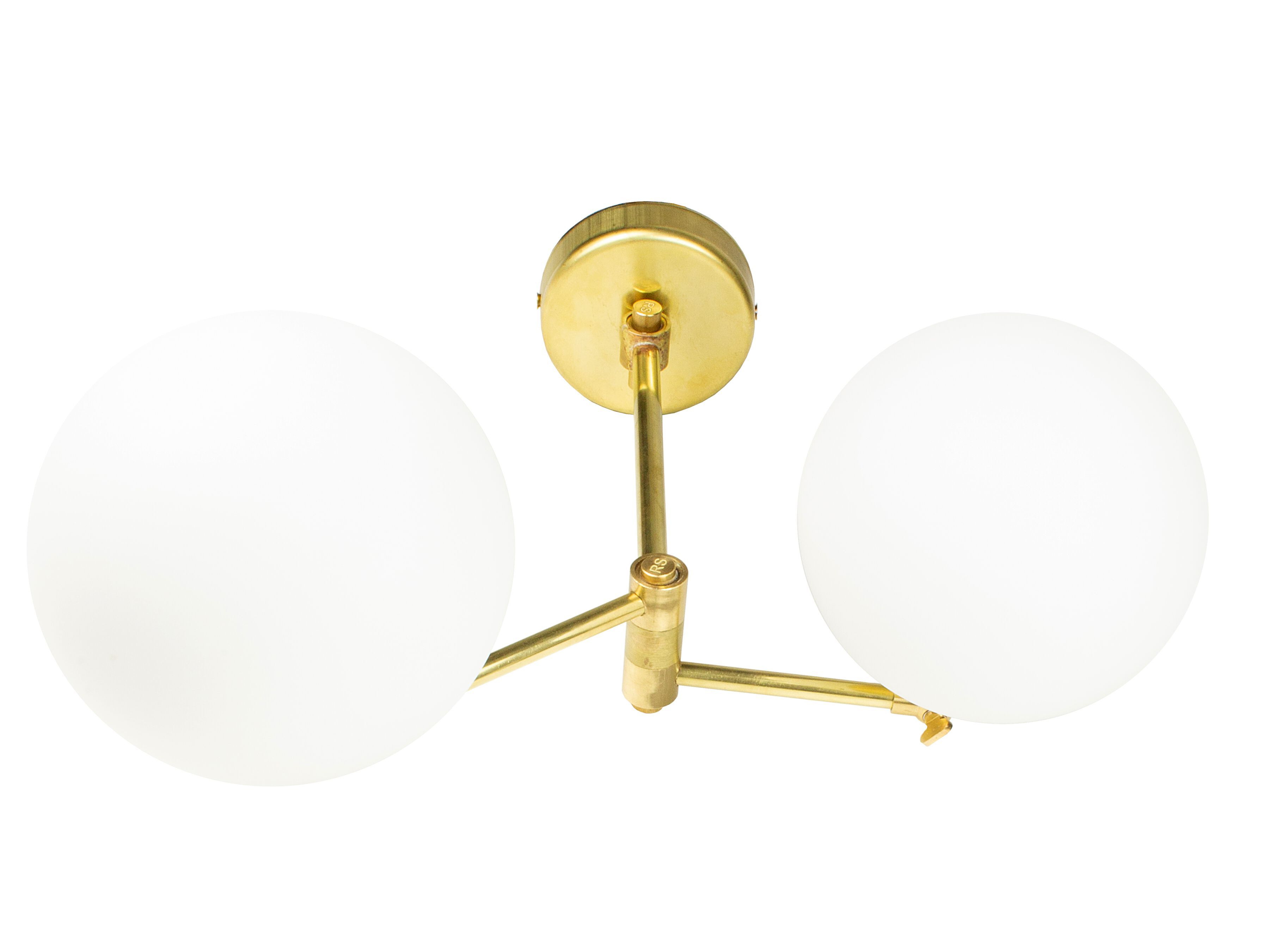 Латунный светодиодный настенный светильник Renzo Serafini сфера ARCH-00069835 - Вид №3