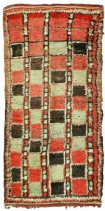 AFOLKI Ковер из шерсти с длинным ворсом и узором Azilal Taa702be