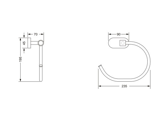 Кольцо для полотенец JOERGER Plateau 630.00.047.000 - Вид №1